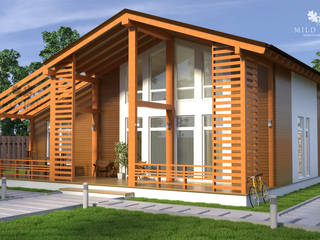 "Росы" - дома с русской душой...., Mild Haus Mild Haus Scandinavian style houses Solid Wood Multicolored