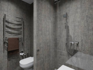 Дизайн санузла в квартире, AlexLadanova interior design AlexLadanova interior design Minimalistische Badezimmer Grau