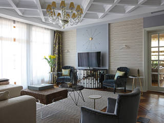 Загородный дом , Braginskaya & Architects Braginskaya & Architects Living room