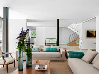 Reforma Integral en la urbanización de la Moraleja, ÁBATON Arquitectura ÁBATON Arquitectura Modern living room