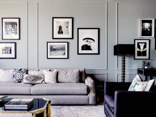 The Pearl, Joe Ginsberg Design Joe Ginsberg Design Living room Grey