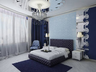 Интерьер спальни в стиле ар-деко, Архитектурное Бюро "Капитель" Архитектурное Бюро 'Капитель' Спальня