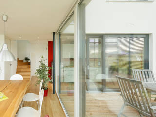 EFH L-S., brack architekten brack architekten Modern dining room Wood Wood effect