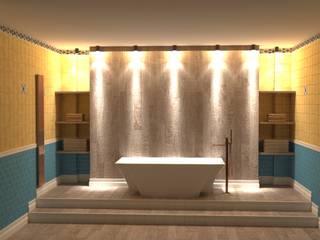 Ванная комната, Diveev_studio#ZI Diveev_studio#ZI Mediterranean style bathroom