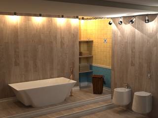 Ванная комната, Diveev_studio#ZI Diveev_studio#ZI Mediterranean style bathroom