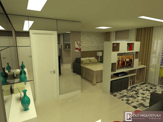 Apartamento Studio para casal, CKO ARQUITETURA CKO ARQUITETURA Modern Corridor, Hallway and Staircase