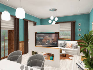 Дом в Подмосковье, Irina Vasilyeva Irina Vasilyeva Eclectic style living room