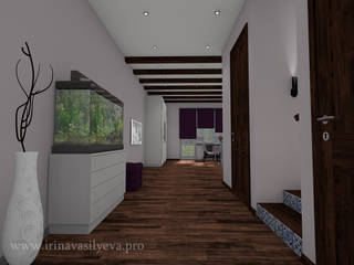 Таунхаус в ЖК Каскад Парк, Irina Vasilyeva Irina Vasilyeva Eclectic corridor, hallway & stairs