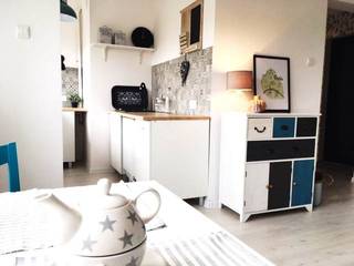 Małe mieszkanie w stylu nowoczesnym, Pasja Do Wnętrz Pasja Do Wnętrz Moderne keukens