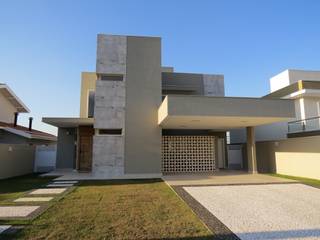 Residencia Reserva da Serra, Habitat arquitetura Habitat arquitetura Modern Evler Seramik Gri