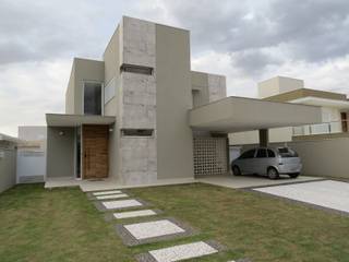 Residencia Reserva da Serra, Habitat arquitetura Habitat arquitetura Дома в стиле модерн Керамика Серый