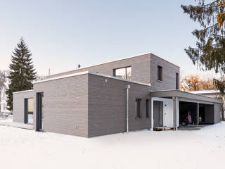 wohnhaus b, sebastian kolm architekturfotografie sebastian kolm architekturfotografie Rumah Modern Kayu Wood effect