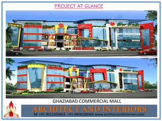 Ghaziabad commercial Mall, Absolute Architect and Interiors Absolute Architect and Interiors Espaços comerciais