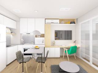 Apartamento pequeno e funcional é excelente opção, Studio Scatena Studio Scatena Nowoczesna kuchnia