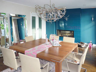 Exklusive Innenräume / Farbkonzepte, FARBCOMPANY FARBCOMPANY Modern dining room Blue
