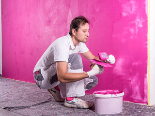 Farbe | Handwerk - Design - Kunst, FARBCOMPANY FARBCOMPANY オリジナルデザインの キッチン ピンク