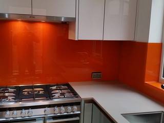 Orange Splashbacks Project, Betts Glass & Glazing Betts Glass & Glazing Modern kitchen