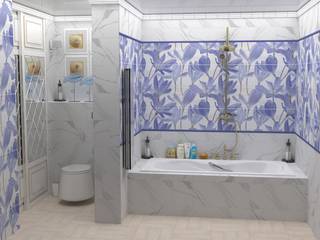 Ванная, Diveev_studio#ZI Diveev_studio#ZI Mediterranean style bathroom