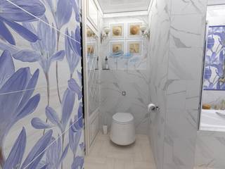 Ванная, Diveev_studio#ZI Diveev_studio#ZI Mediterranean style bathroom