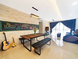 30 Upper Serangoon View, Renozone Interior design house Renozone Interior design house Sala da pranzo in stile scandinavo