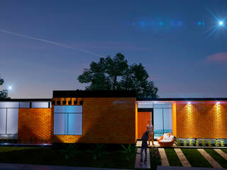 Casa Elizabeth, LOFT ESTUDIO arquitectura y diseño LOFT ESTUDIO arquitectura y diseño Modern houses Bricks