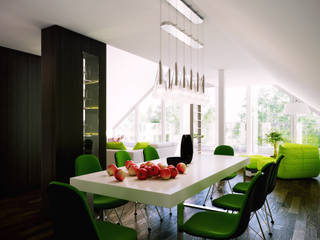 LESZCZYNOWA – POKÓJ DZIENNY, Studio3Design Studio3Design Modern dining room
