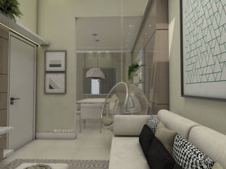 Residencia KB, Studio KT arquitetura.design Studio KT arquitetura.design Modern living room MDF