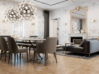 Exquisite flat in Paris, Diff.Studio Diff.Studio Salas de estar ecléticas