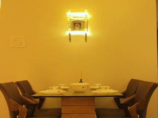 3bhk, I - design interior designer's I - design interior designer's Modern dining room Wood Wood effect