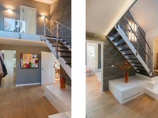 Bosvilla Rosmalen, Studio'OW Interieurontwerp Studio'OW Interieurontwerp Moderne gangen, hallen & trappenhuizen
