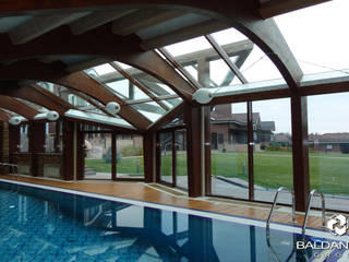 ​Realizzazione di una piscina. 100_A K3 Russia, Baldantoni Group Baldantoni Group Moderne Pools Holz Blau