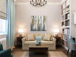 Изумрудная, Massimos | cтудия дизайна интерьера Massimos | cтудия дизайна интерьера Classic style living room Turquoise