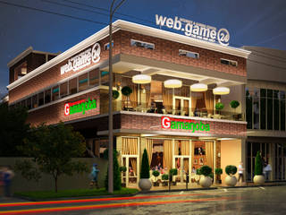 ​Визуализация ресторанного комплекса, Москоу Дизайн Москоу Дизайн Commercial spaces Aluminium/Zinc White