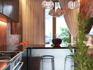 Современный дизайн. Квартира 68м2, PRO-DESIGN PRO-DESIGN Cocinas de estilo escandinavo