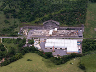 Indústria Serraria de Mármore Santo Antônio, Repsold Arquitetos Repsold Arquitetos Espaços comerciais Pedra