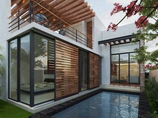 SENDEROS MAYAKOBA , Art.chitecture, Taller de Arquitectura e Interiorismo 📍 Cancún, México. Art.chitecture, Taller de Arquitectura e Interiorismo 📍 Cancún, México. Hồ bơi phong cách hiện đại Wood effect