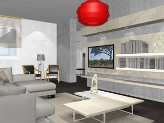 HOME L.& C. | Villa Unifamiliare, Studio ERRE Studio ERRE Modern living room Wood Wood effect