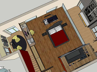LOFT A MILANO, INTERNO 75 INTERNO 75 Industrial style bedroom