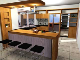 homify Modern kitchen لکڑی Wood effect