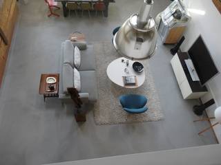 Boden Beschichtung, BETON2 BETON2 Moderne Wohnzimmer Beton Grau