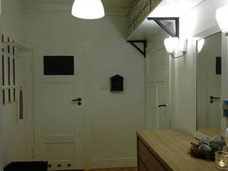 Skandynawski przedpokój., Artur Grab Design Artur Grab Design Couloir, entrée, escaliers scandinaves