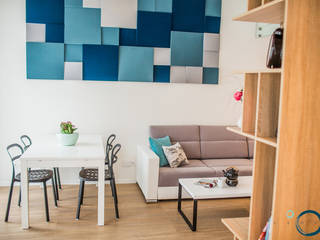 APARTAMENT KOKOS - OGRODY TUMSKIE I, LEMUR Architekci LEMUR Architekci Гостиная в стиле модерн