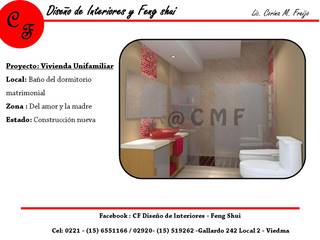 Vivienda Unifamiliar, CF Diseño de interiores y Feng Shui CF Diseño de interiores y Feng Shui Modern Bathroom Tiles