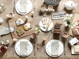 Sophie Allport's 'Lay a little egg' collection Sophie Allport Country style dining room Ceramic Crockery & glassware