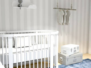 Tó Liss Habitaciones para niños de estilo escandinavo Madera Blanco