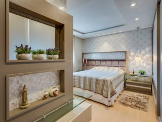 Projeto de Interiores Residencial, Tatielly Zammar Arquitetura Tatielly Zammar Arquitetura Eclectic style bedroom MDF