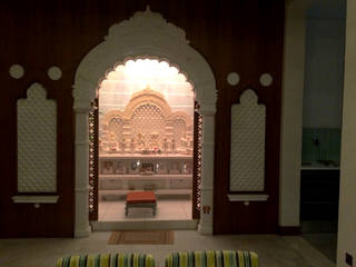 Mandir homify Living room Marble