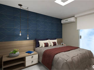 Suíte Master Masculina, CTRL | interior design CTRL | interior design Modern Bedroom