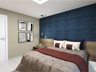 Suíte Master Masculina, CTRL | interior design CTRL | interior design Modern Bedroom