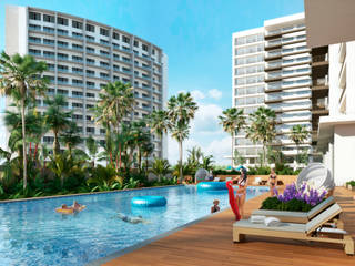 Condominios en Cancún, TaAG Arquitectura TaAG Arquitectura Modern pool